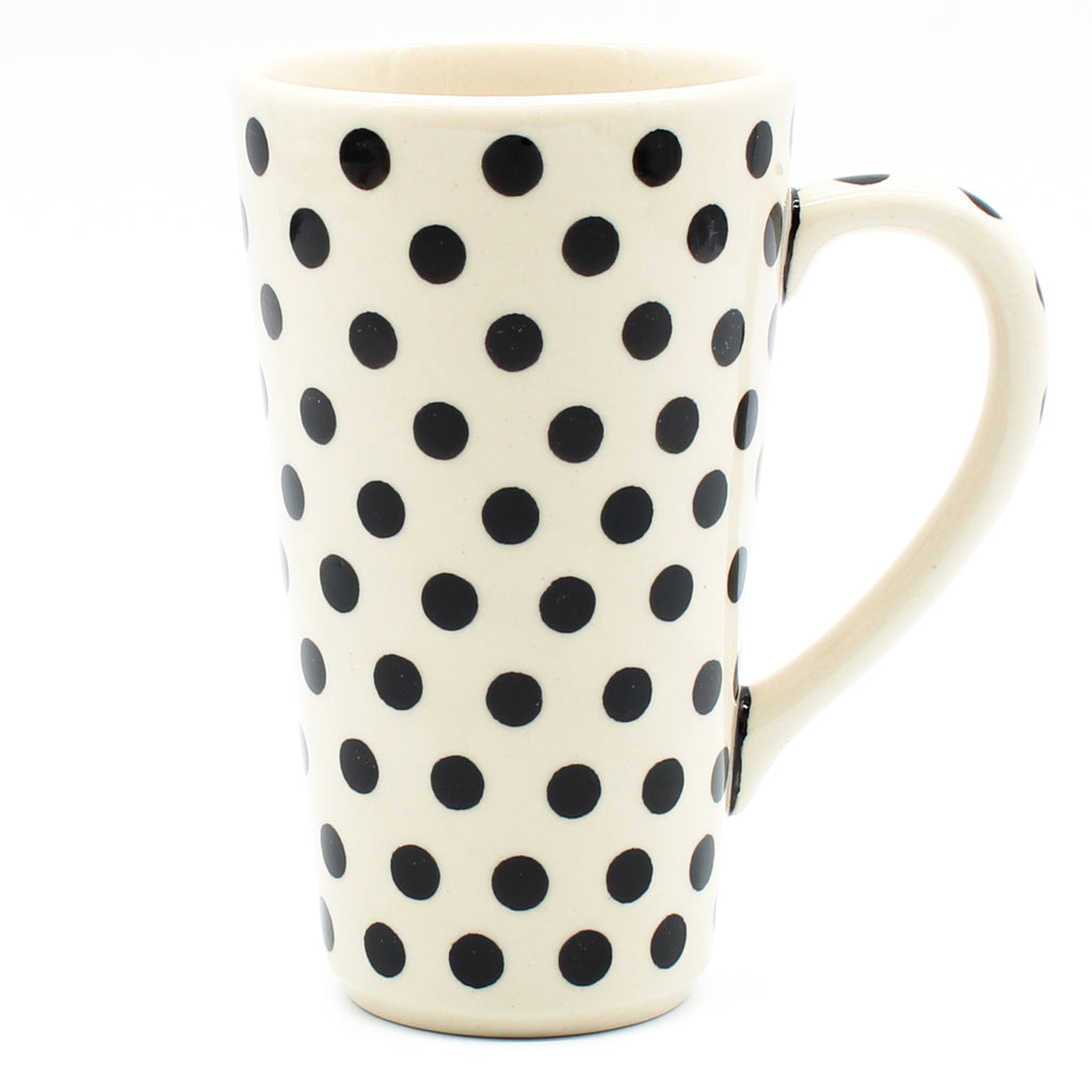 Tall Cup 12 oz in Black Polka-Dot