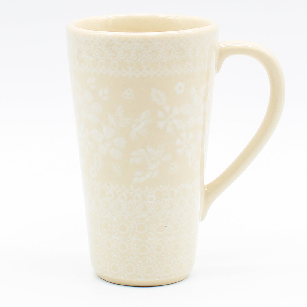 Tall Cup 12 oz in White on White