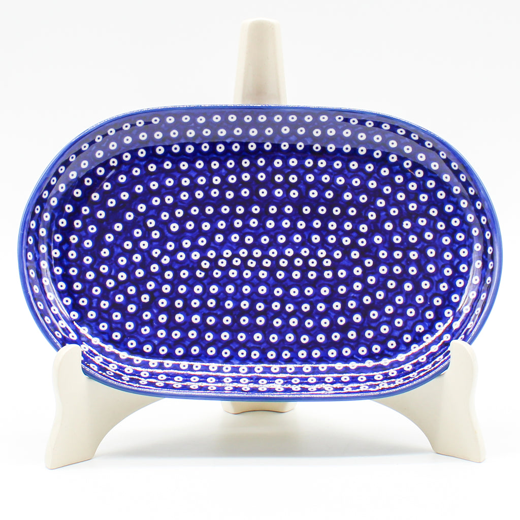 Tiny Oval Platter in Blue Elegance