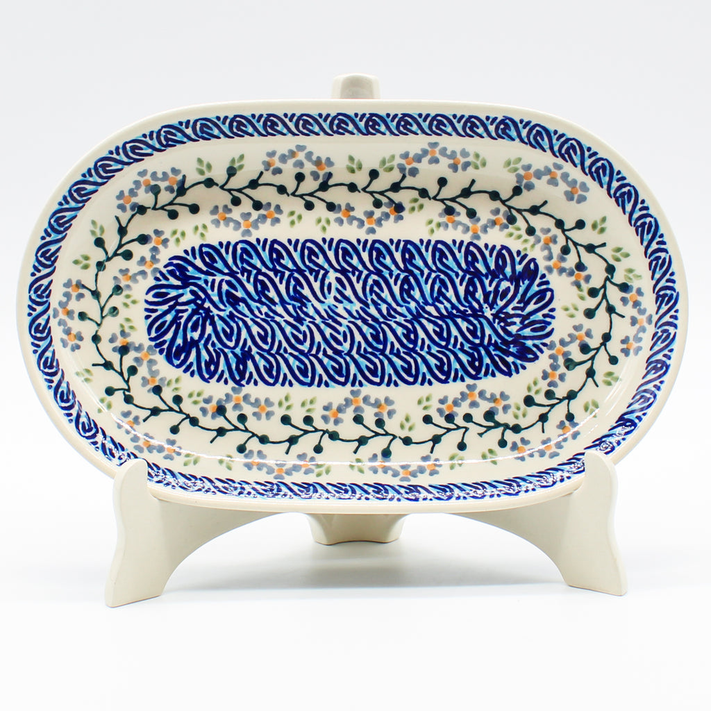 Sm Oval Platter in Blue Meadow