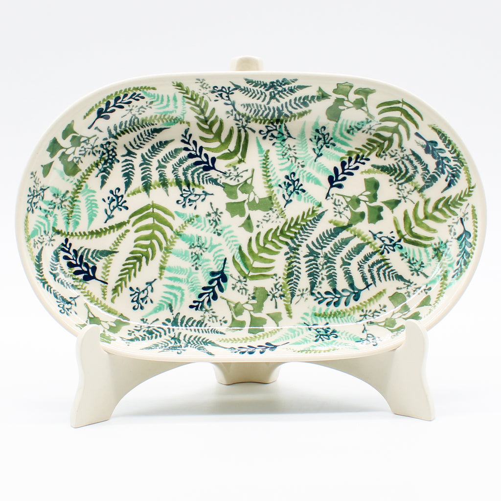 Sm Oval Platter in Ferns