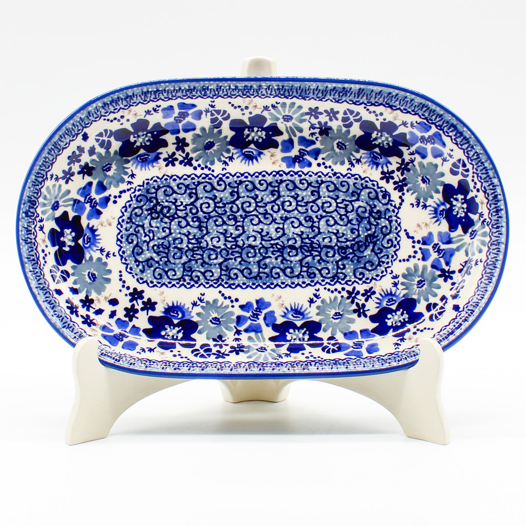 Sm Oval Platter in Stunning Blue