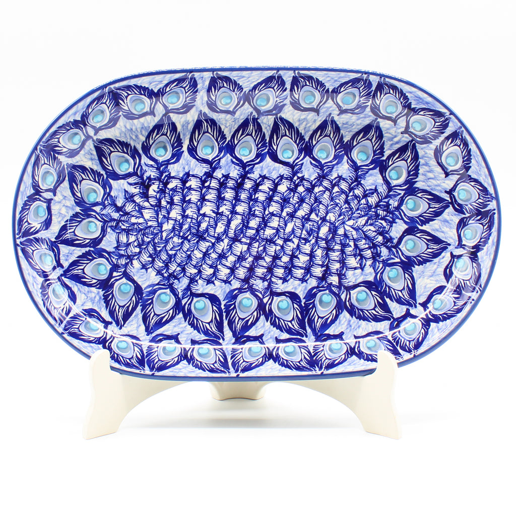 Md Oval Platter in Peacock Glory