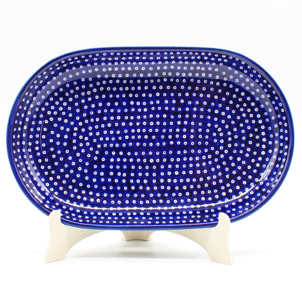 Md Oval Platter in Blue Elegance