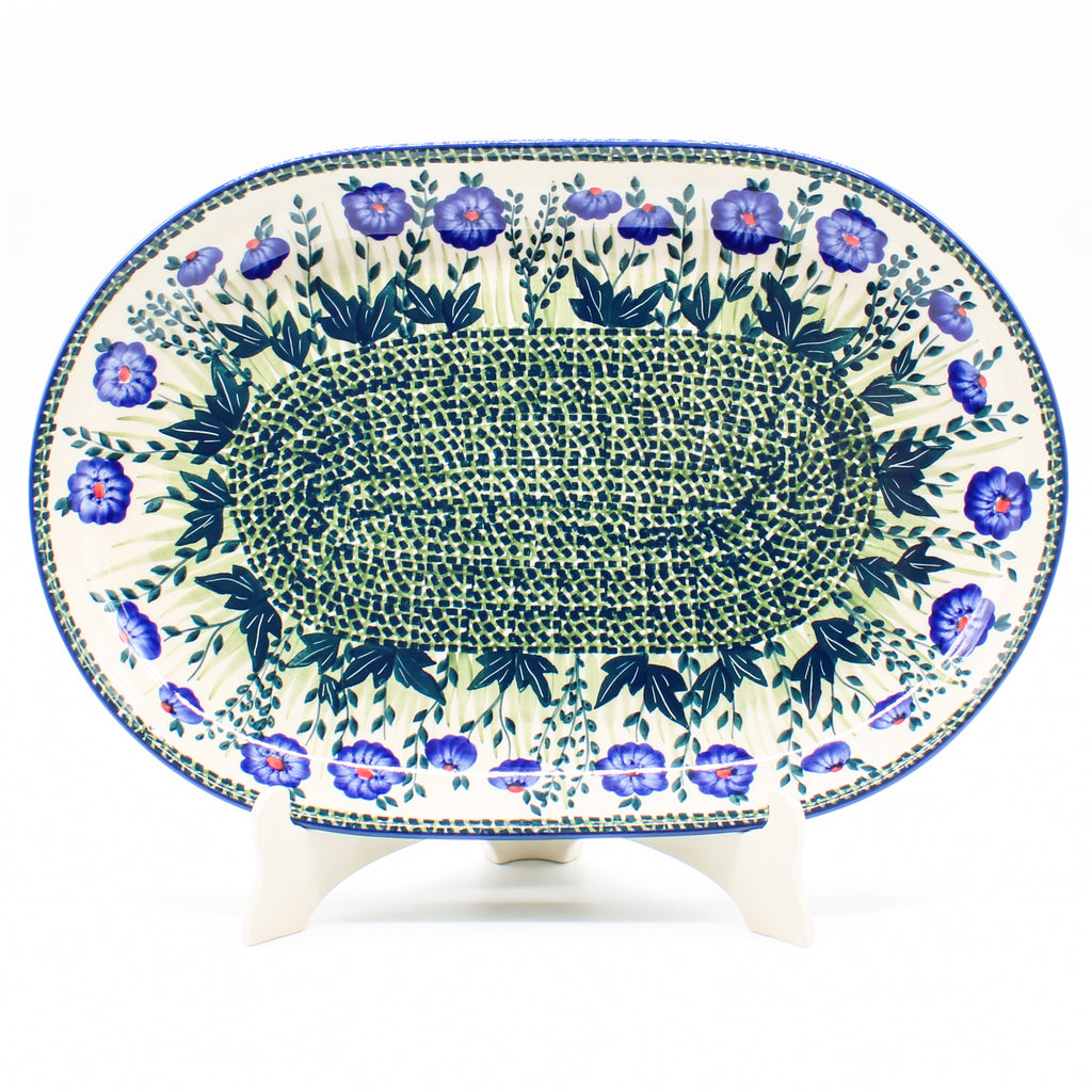 Lg Oval Platter in Gil's Blue