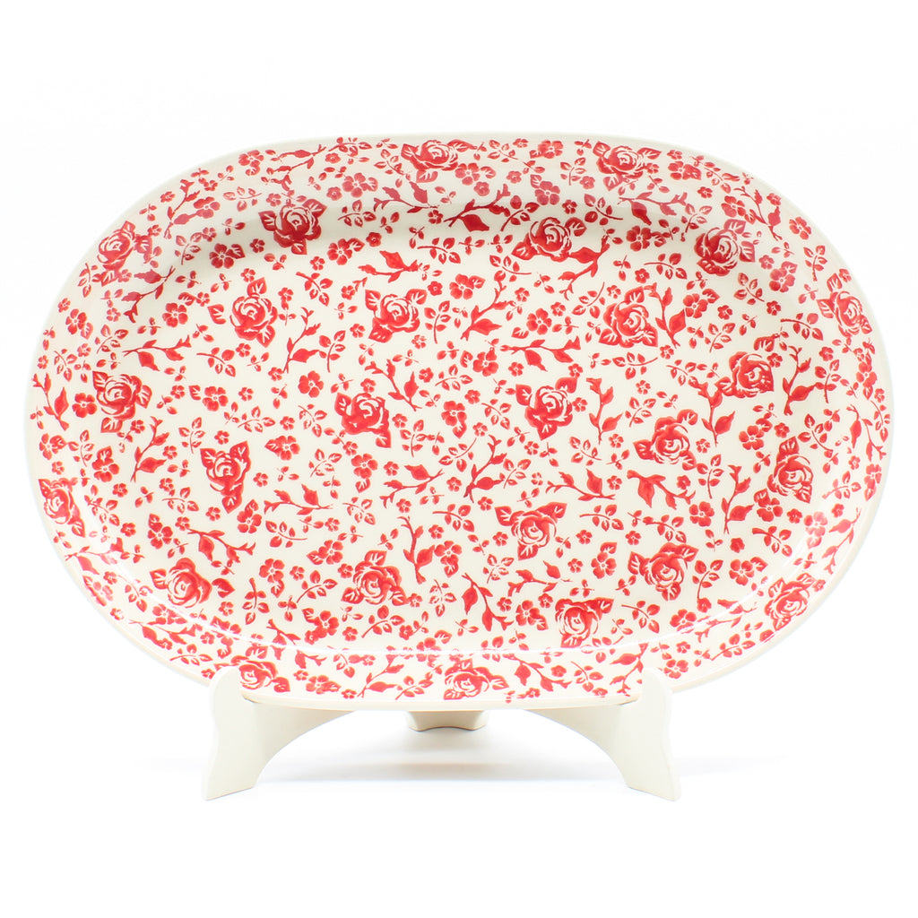 Lg Oval Platter in Antique Red