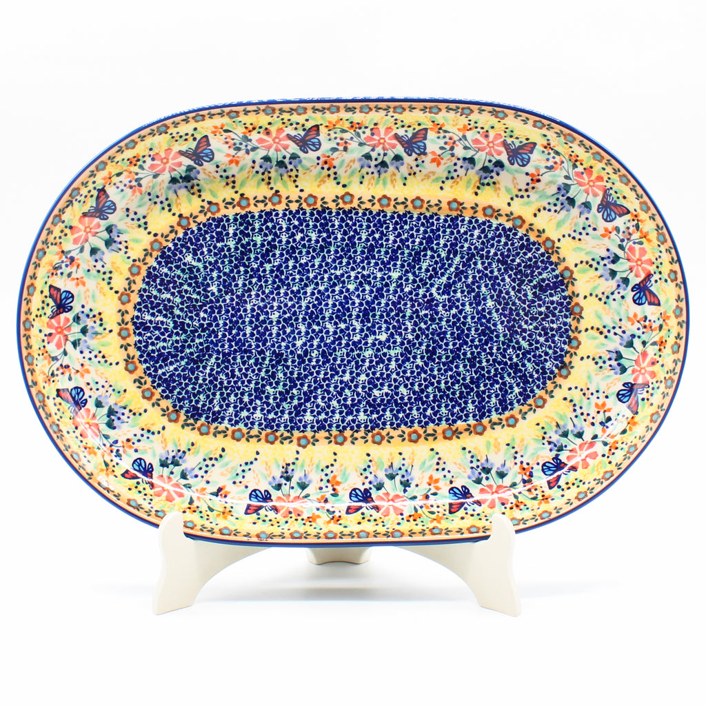 Lg Oval Platter in Butterfly Meadow