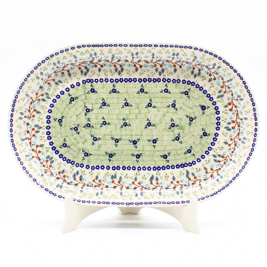 Lg Oval Platter in Spring Garden