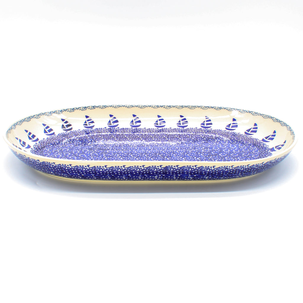 Lg Oval Platter in Sail Regatta