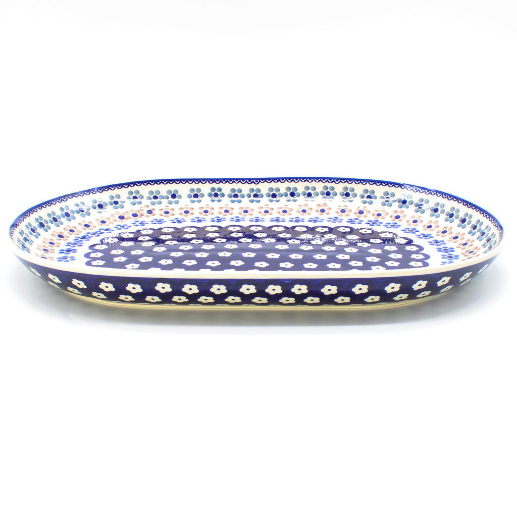 Lg Oval Platter in Simple Daisy