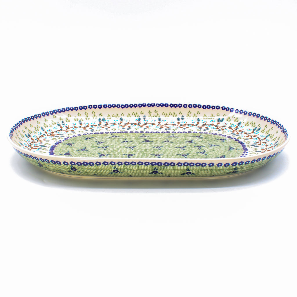 Lg Oval Platter in Spring Garden