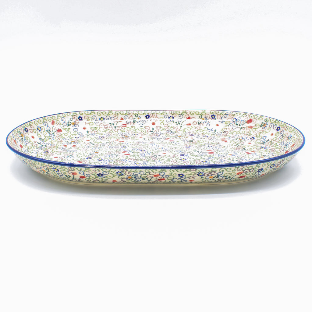 Lg Oval Platter in Early Spring