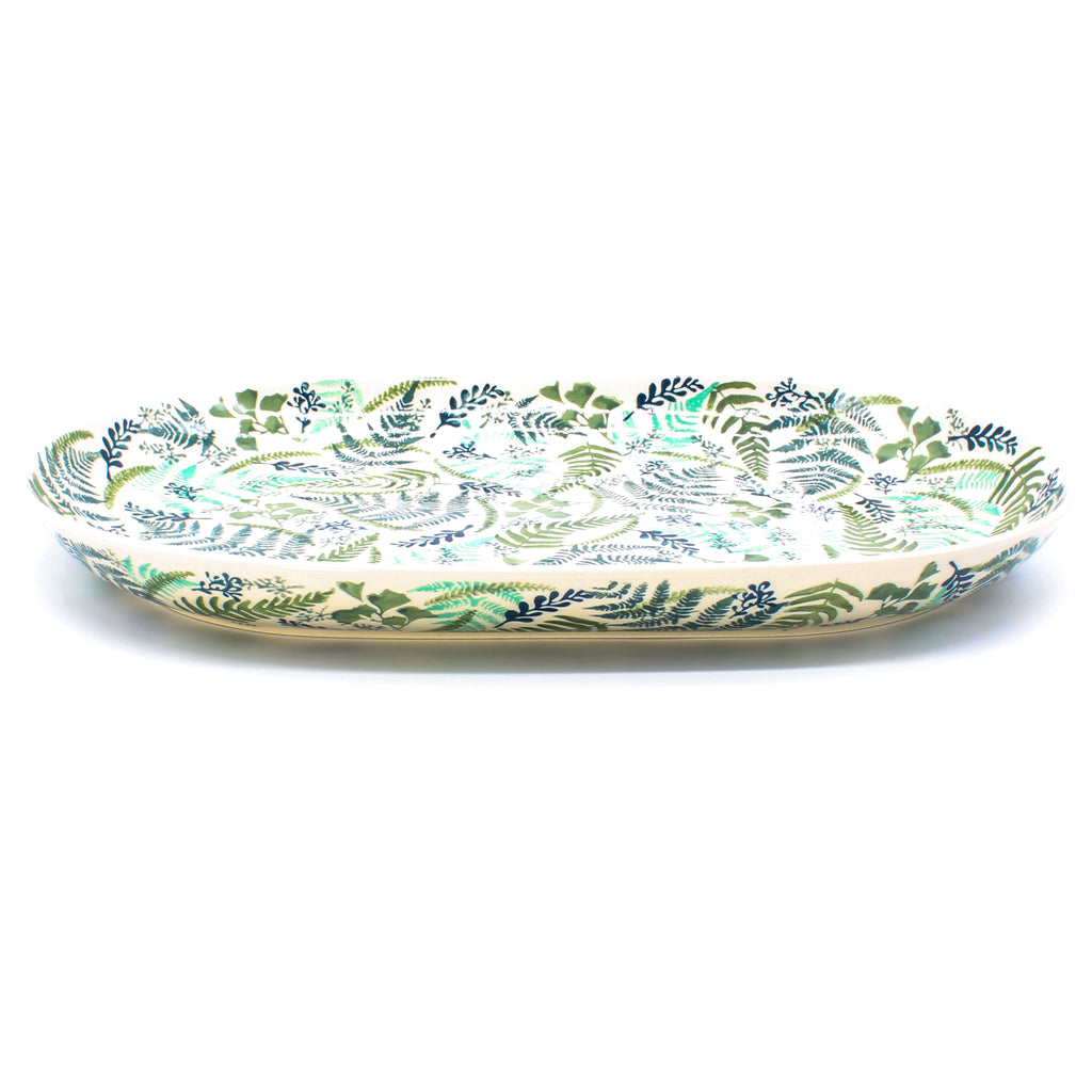 Lg Oval Platter in Ferns