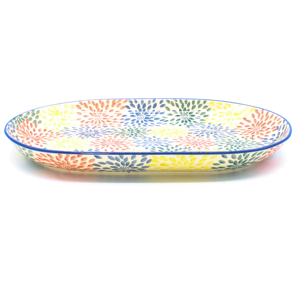 Lg Oval Platter in Pastel Burst