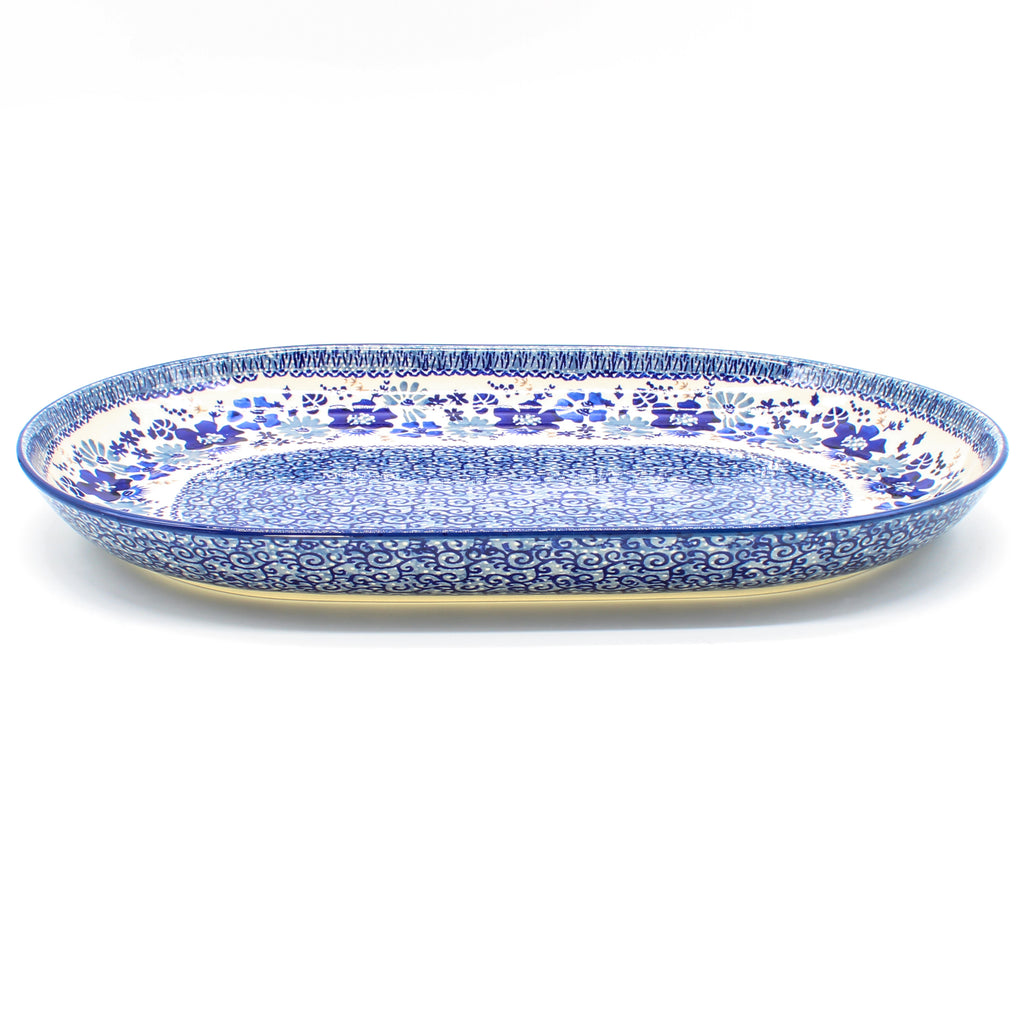 Lg Oval Platter in Stunning Blue