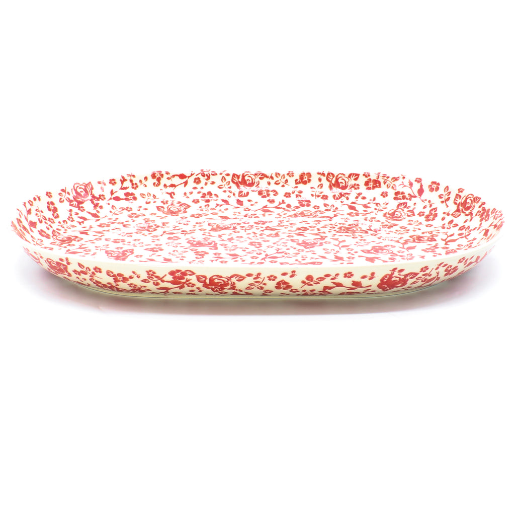 Lg Oval Platter in Antique Red