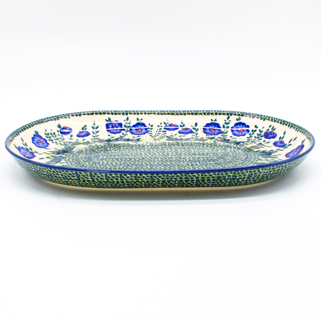 Lg Oval Platter in Gil's Blue