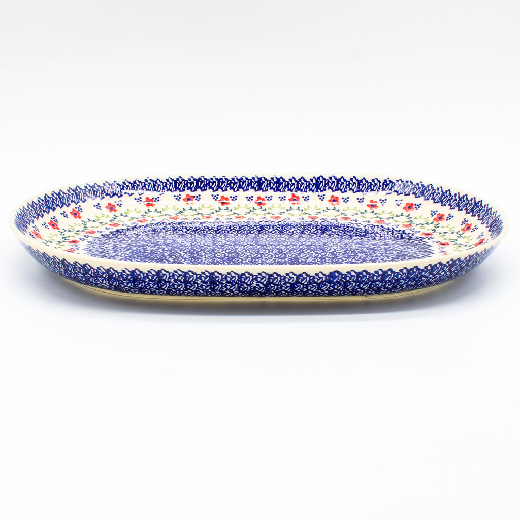 Lg Oval Platter in Lattice