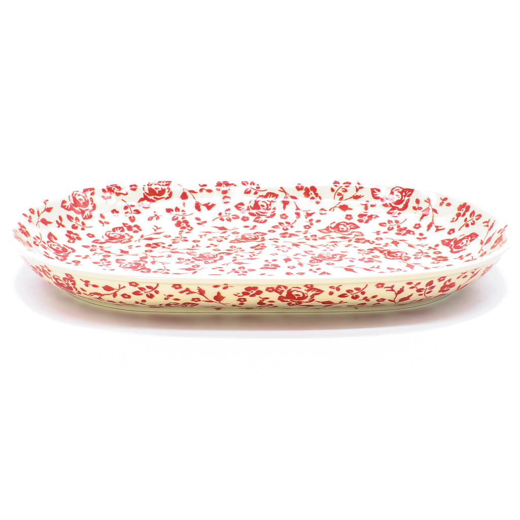 Md Oval Platter in Antique Red