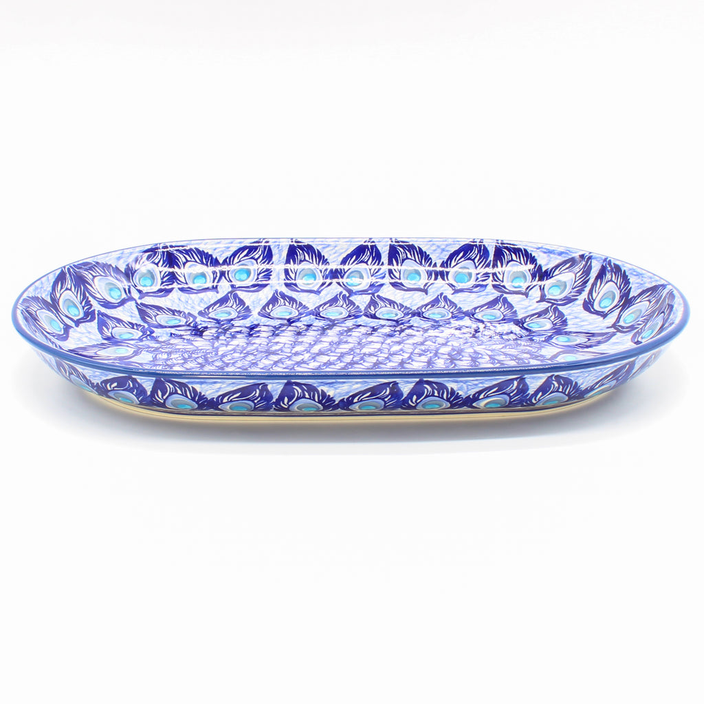 Md Oval Platter in Peacock Glory