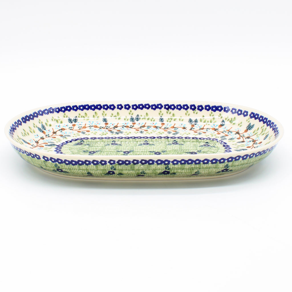 Sm Oval Platter in Spring Garden