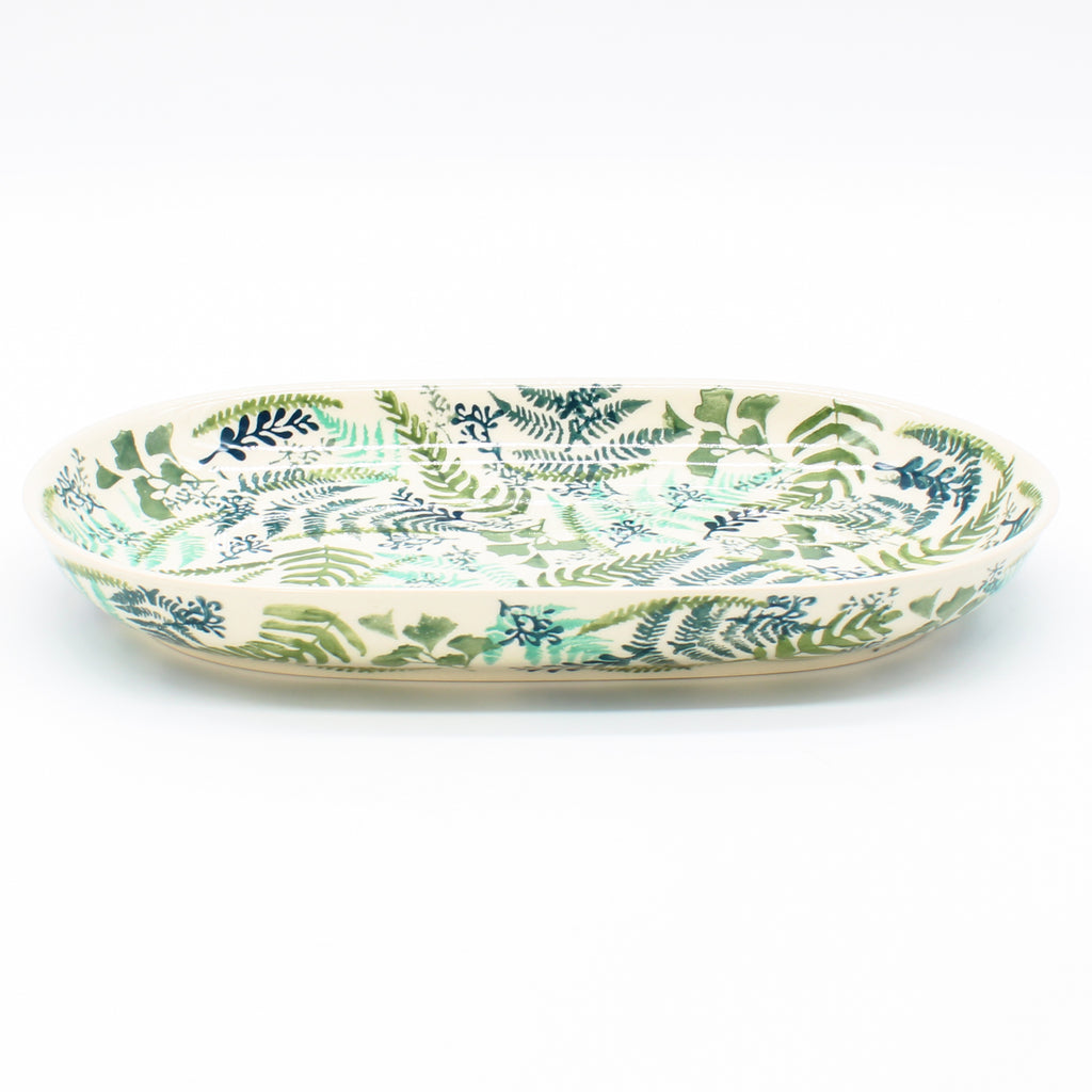 Sm Oval Platter in Ferns