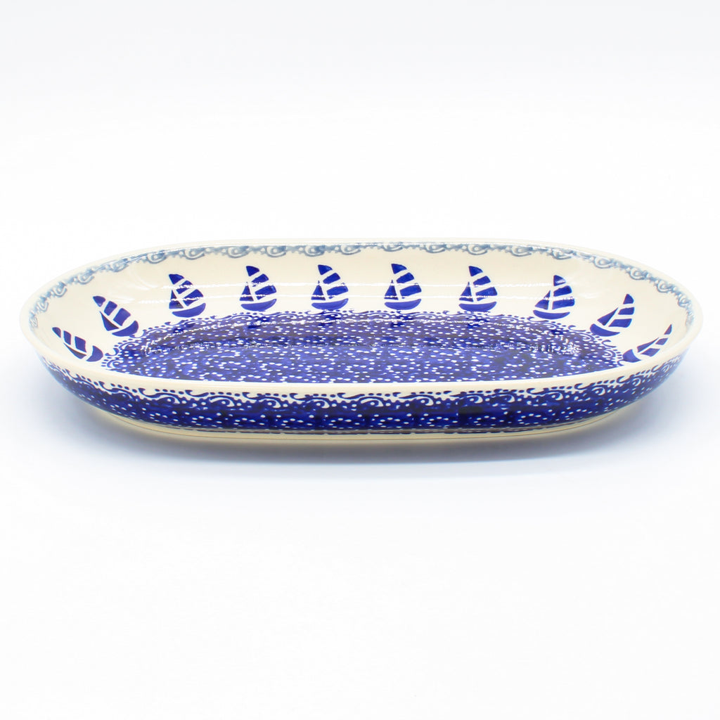 Sm Oval Platter in Sail Regatta