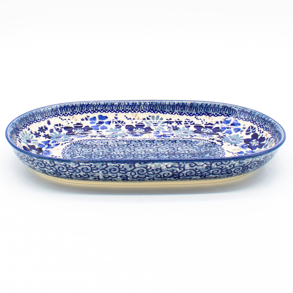 Sm Oval Platter in Stunning Blue