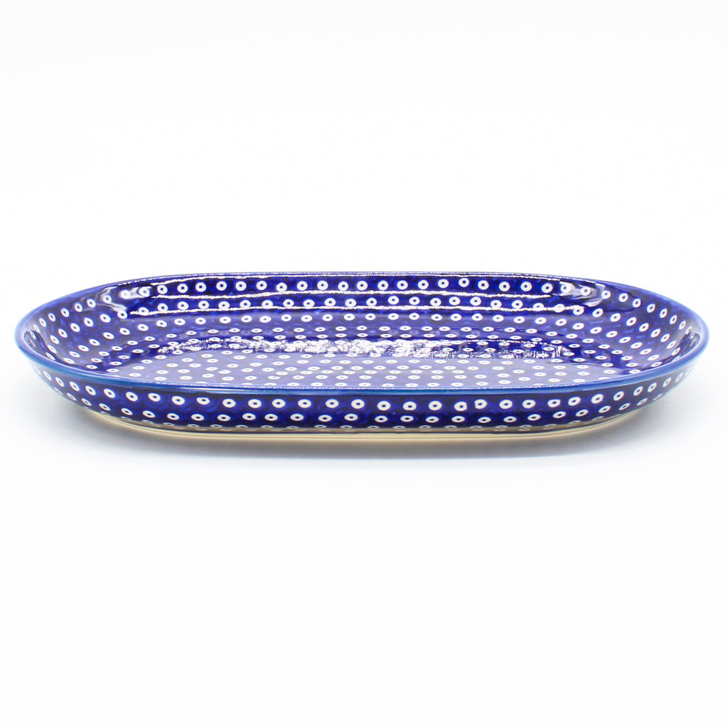 Tiny Oval Platter in Blue Elegance