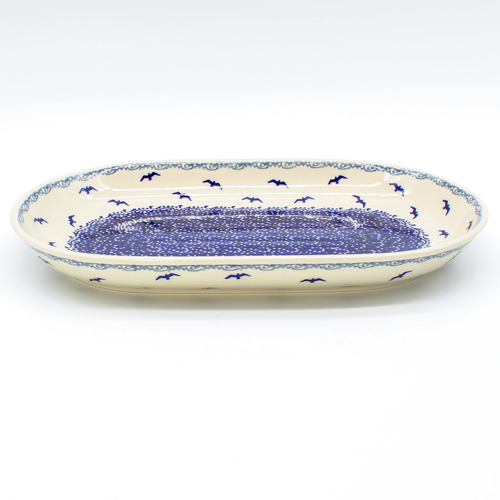 Md Oval Platter in Seagulls