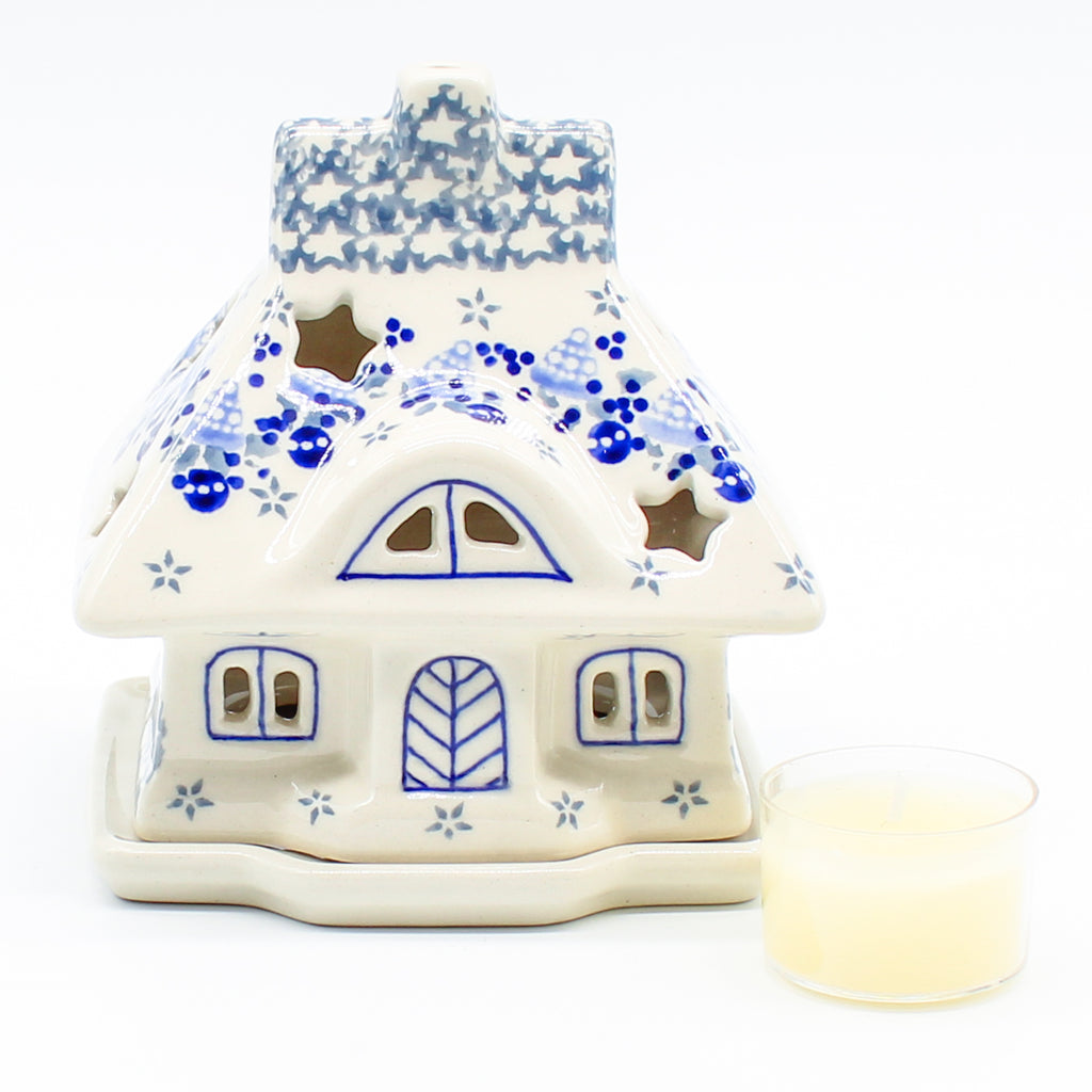 House Tea Candle Holder in Holiday Bells