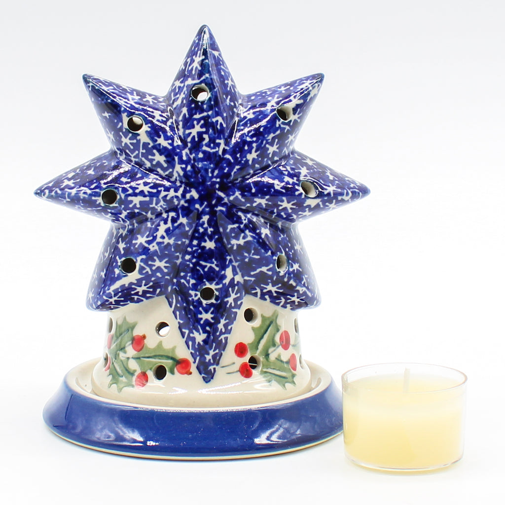 Star Tea Candle Holder in Holly