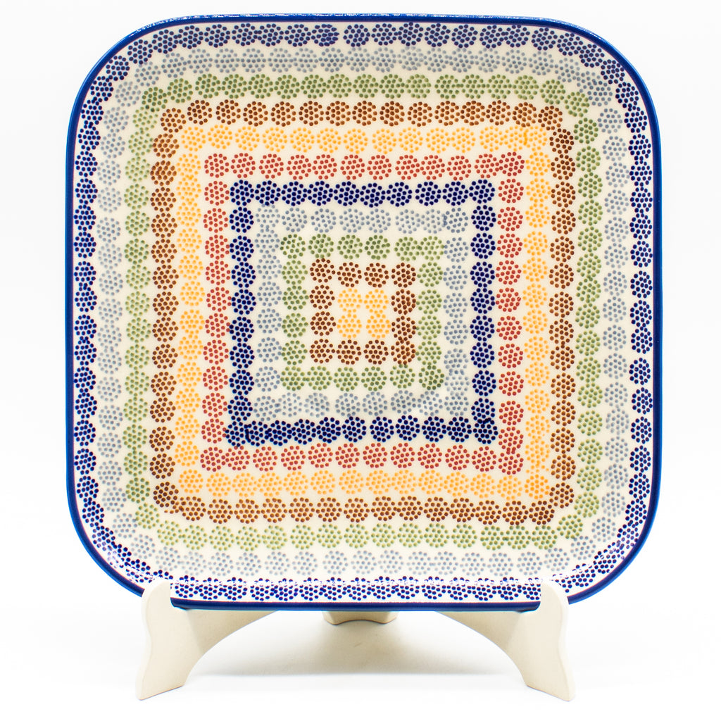 Square Sushi Platter 11" in Modern Dots