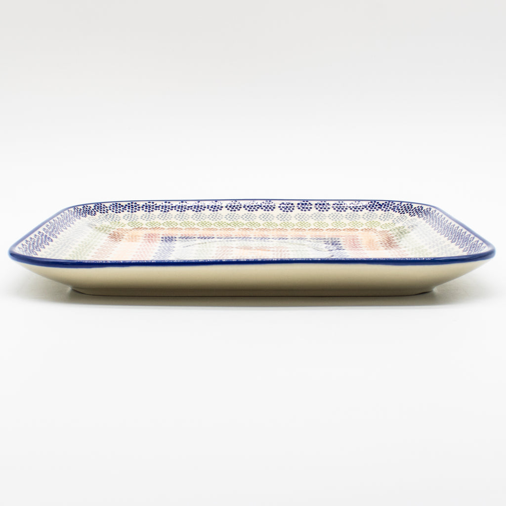 Square Sushi Platter 11" in Modern Dots