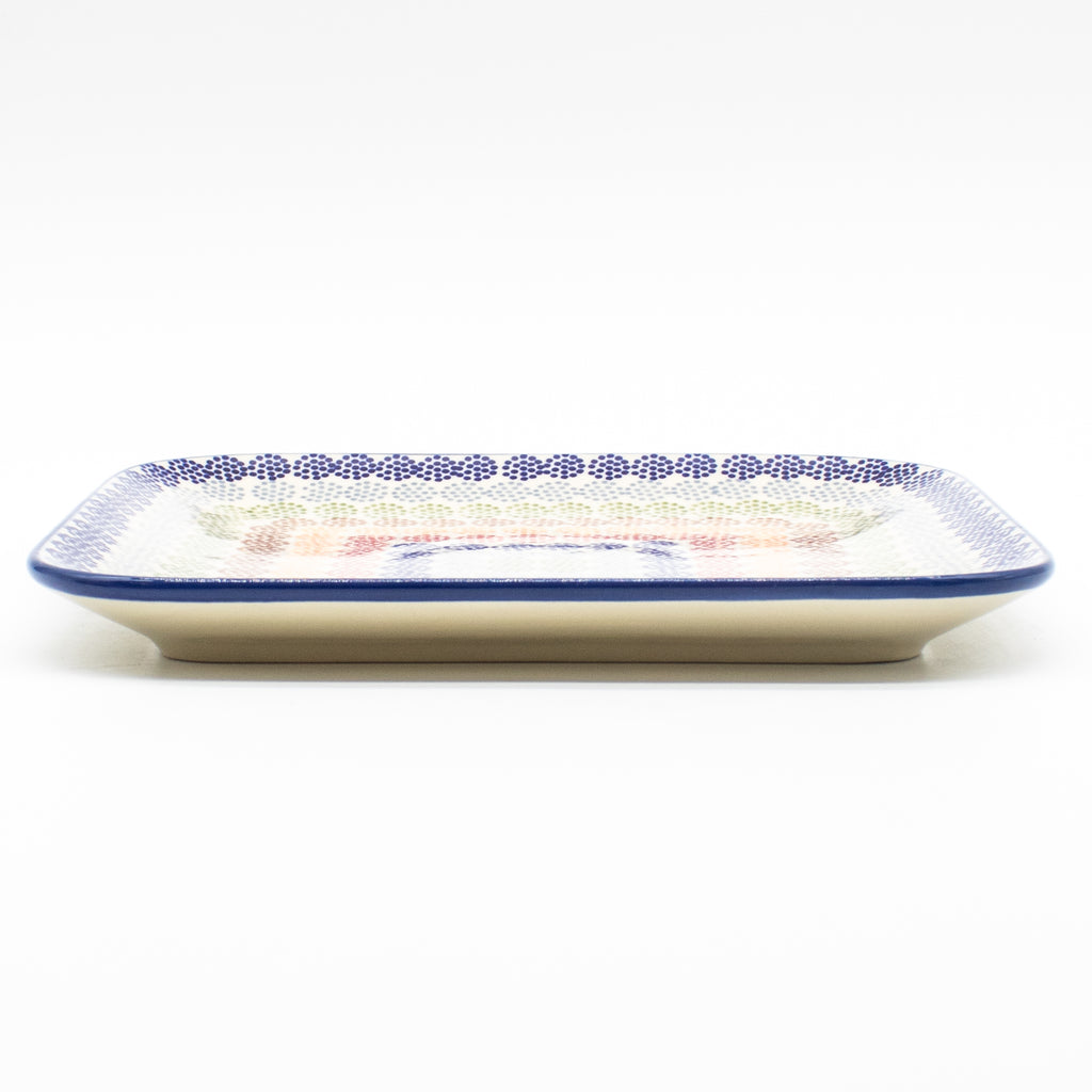 Square Sushi Plate 8.5" in Modern Dots