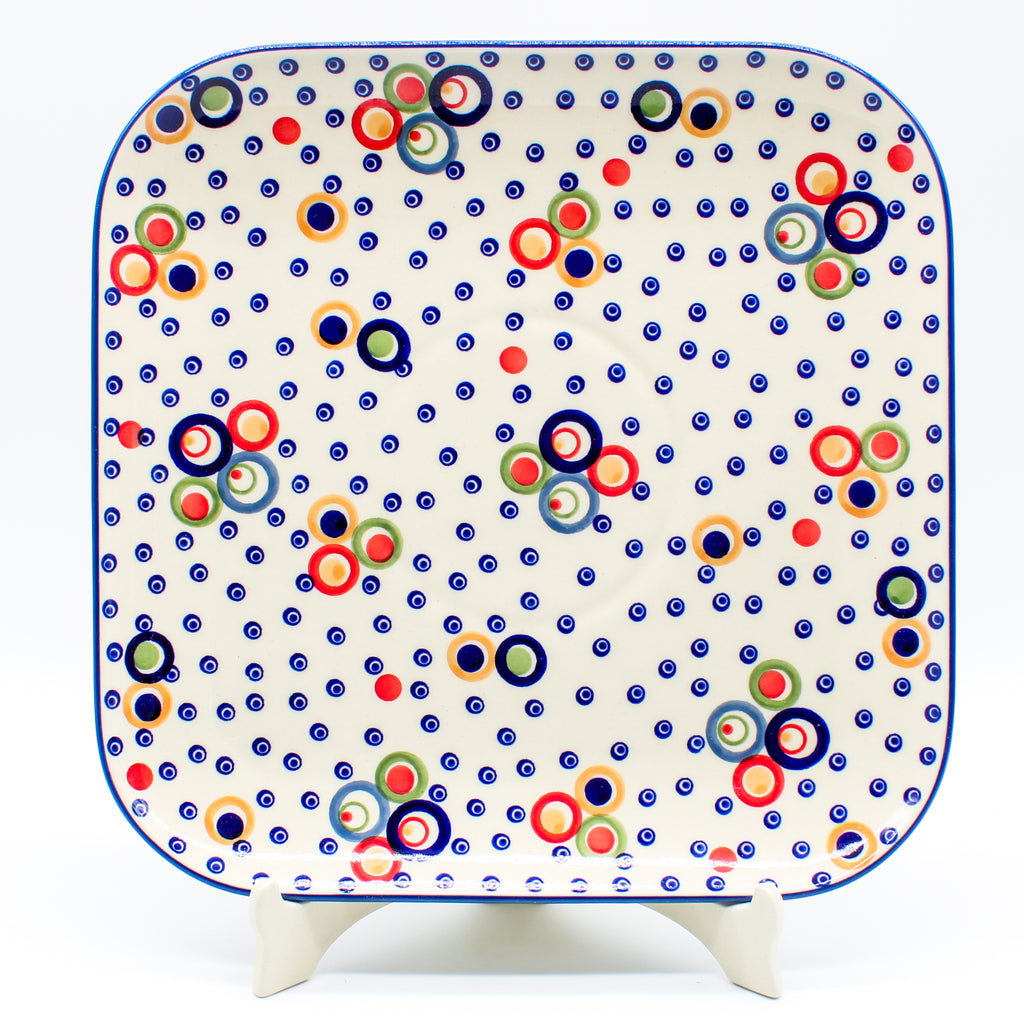 Square Sushi Platter 11" in Modern Circles