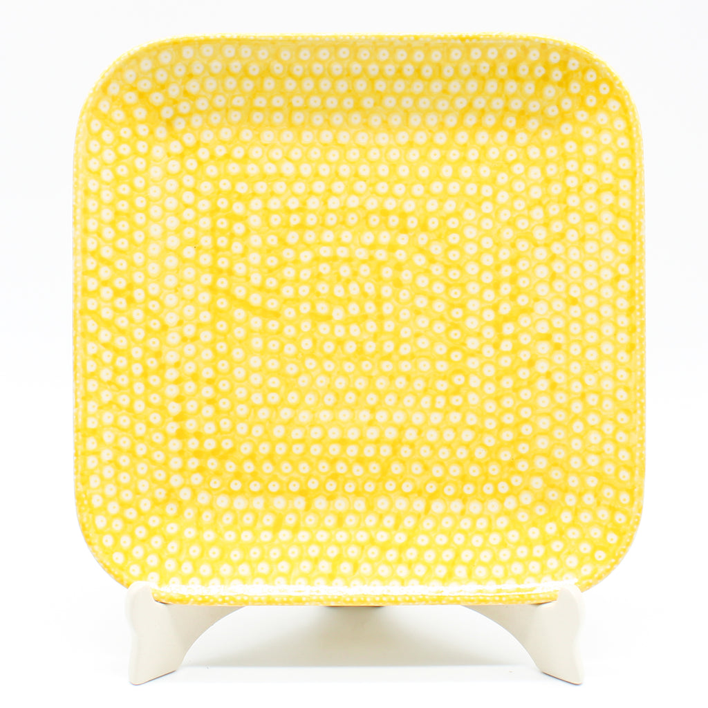 Square Sushi Plate 8.5" in Yellow Elegance