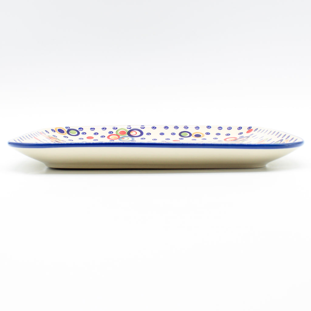 Square Sushi Platter 11" in Modern Circles