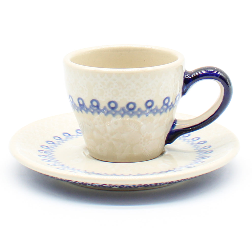 Espresso Cup w/Saucer 2 oz in Delicate Blue