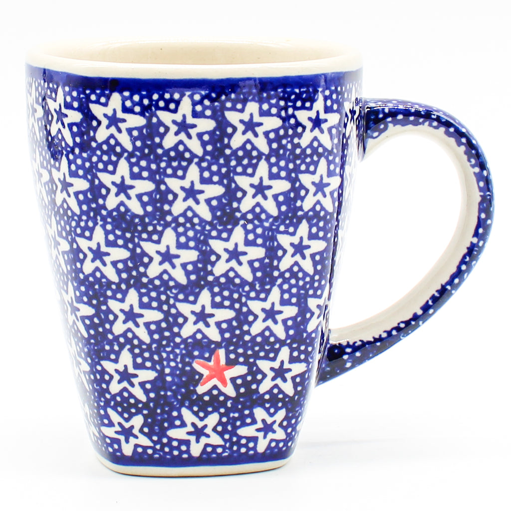 Square Cup 12 oz in Red Starfish