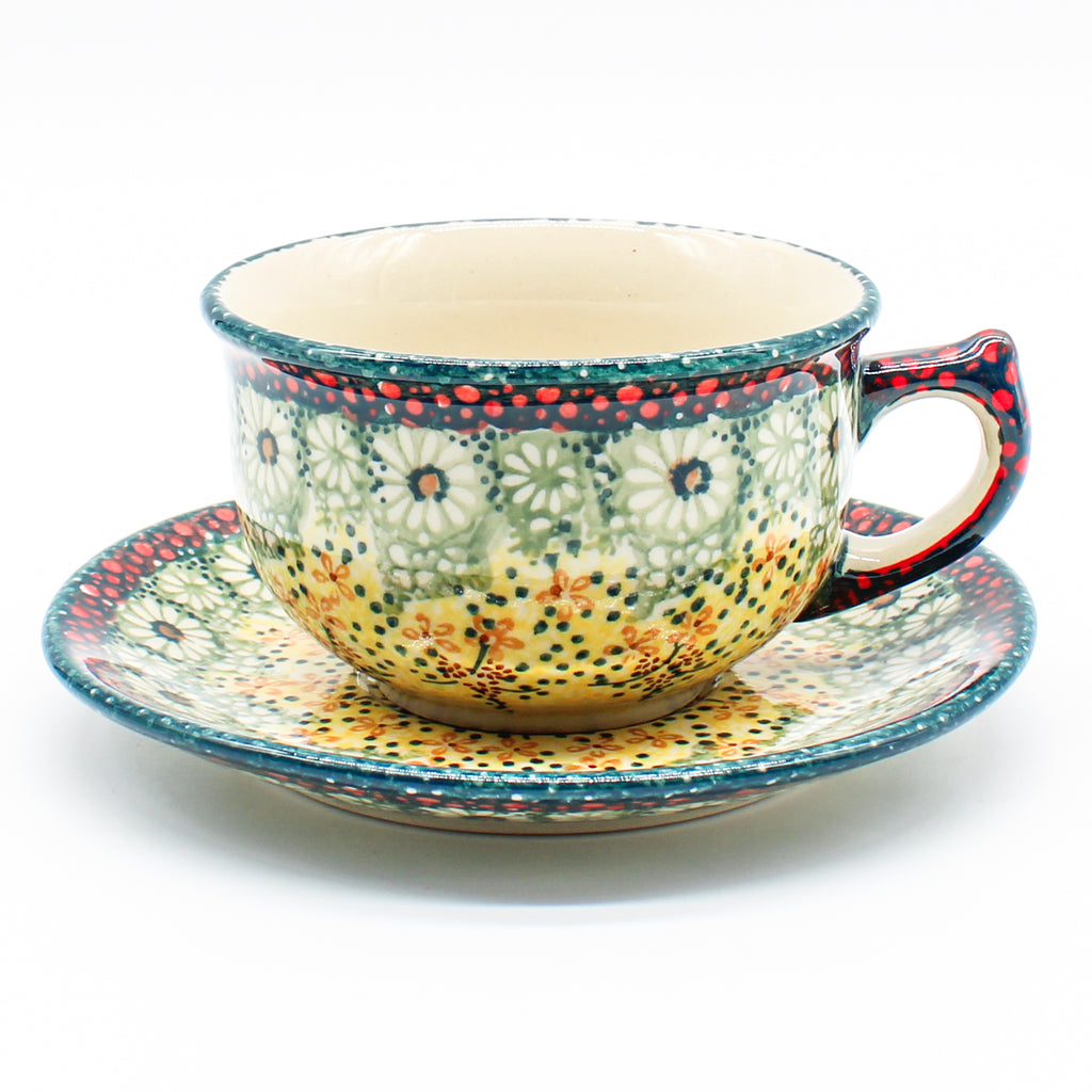 Tea Cup w/Saucer 8 oz in Cottage Decor