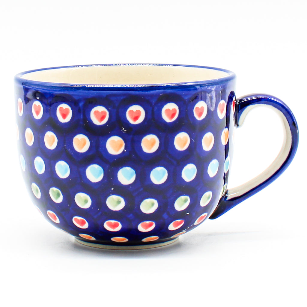 Latte Cup 16 oz in Multi-Colored Hearts