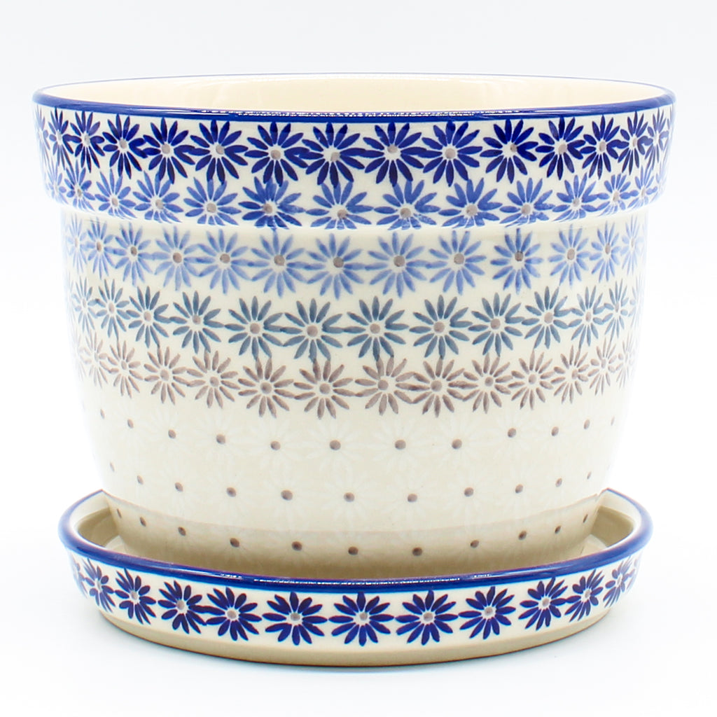 Lg Flower Pot w/Plate in All Stars