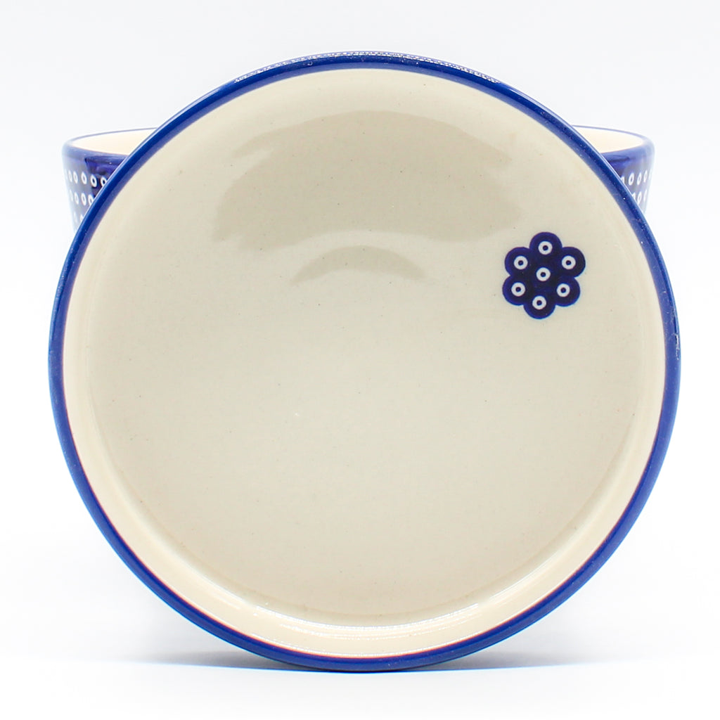 Lg Flower Pot w/Plate in Blue Elegance