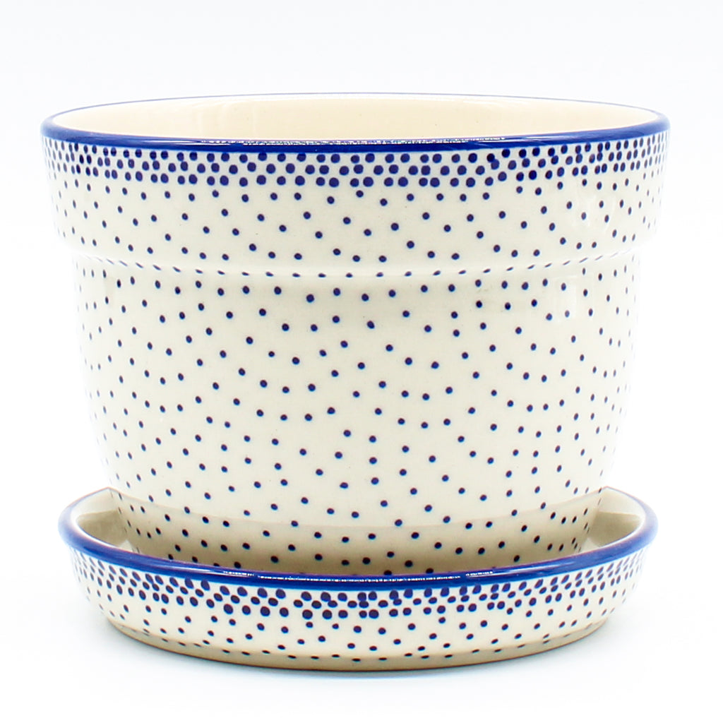 Md Flower Pot w/Plate in Simple Elegance