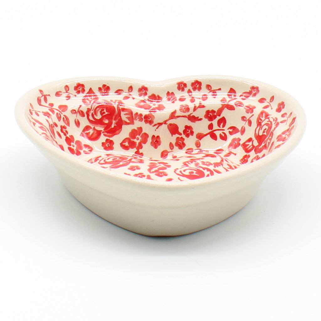 Sm Hanging Heart Dish in Antique Red