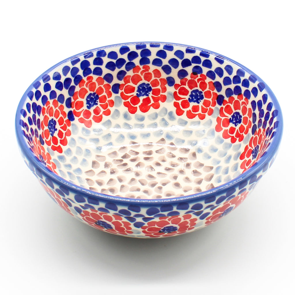Dessert Bowl 12 oz in Red Zinnia
