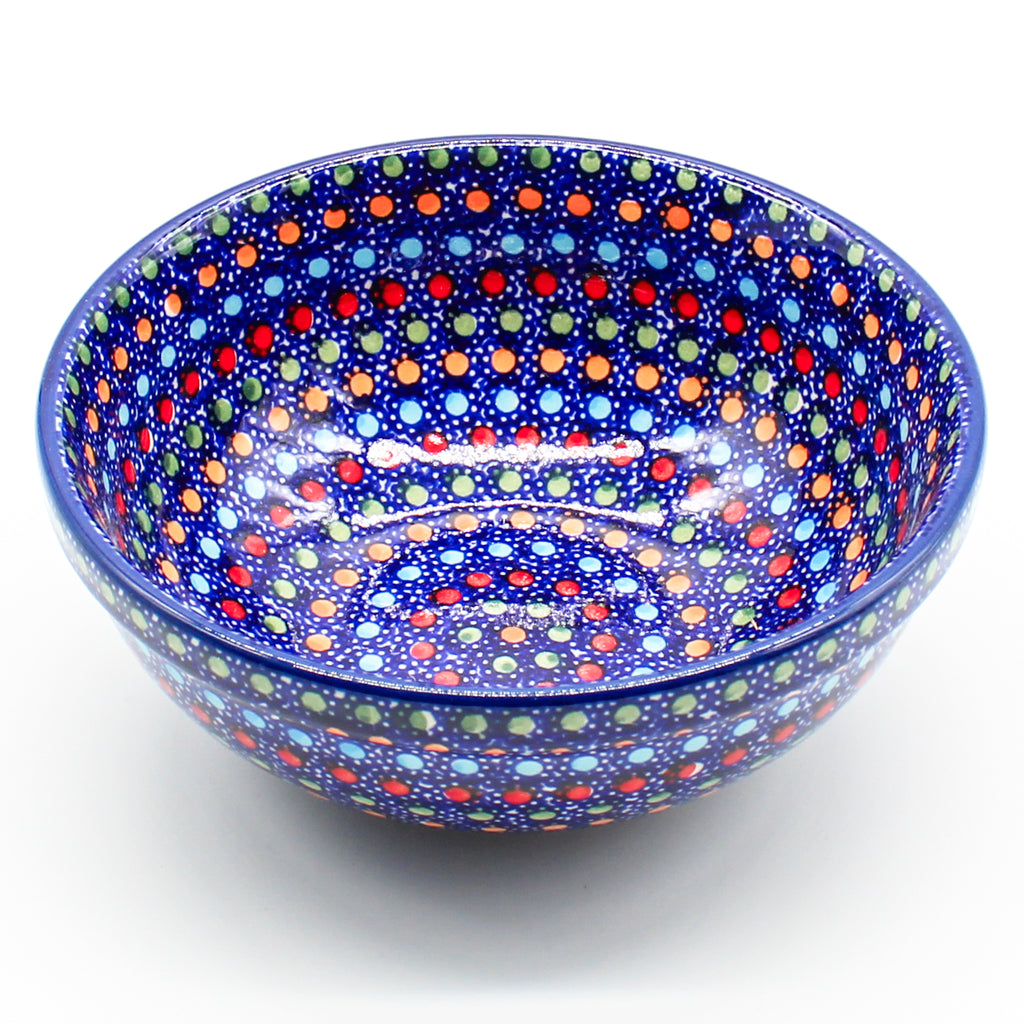 Dessert Bowl 12 oz in Multi-Colored Dots