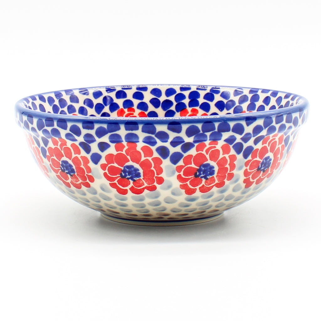 Dessert Bowl 12 oz in Red Zinnia