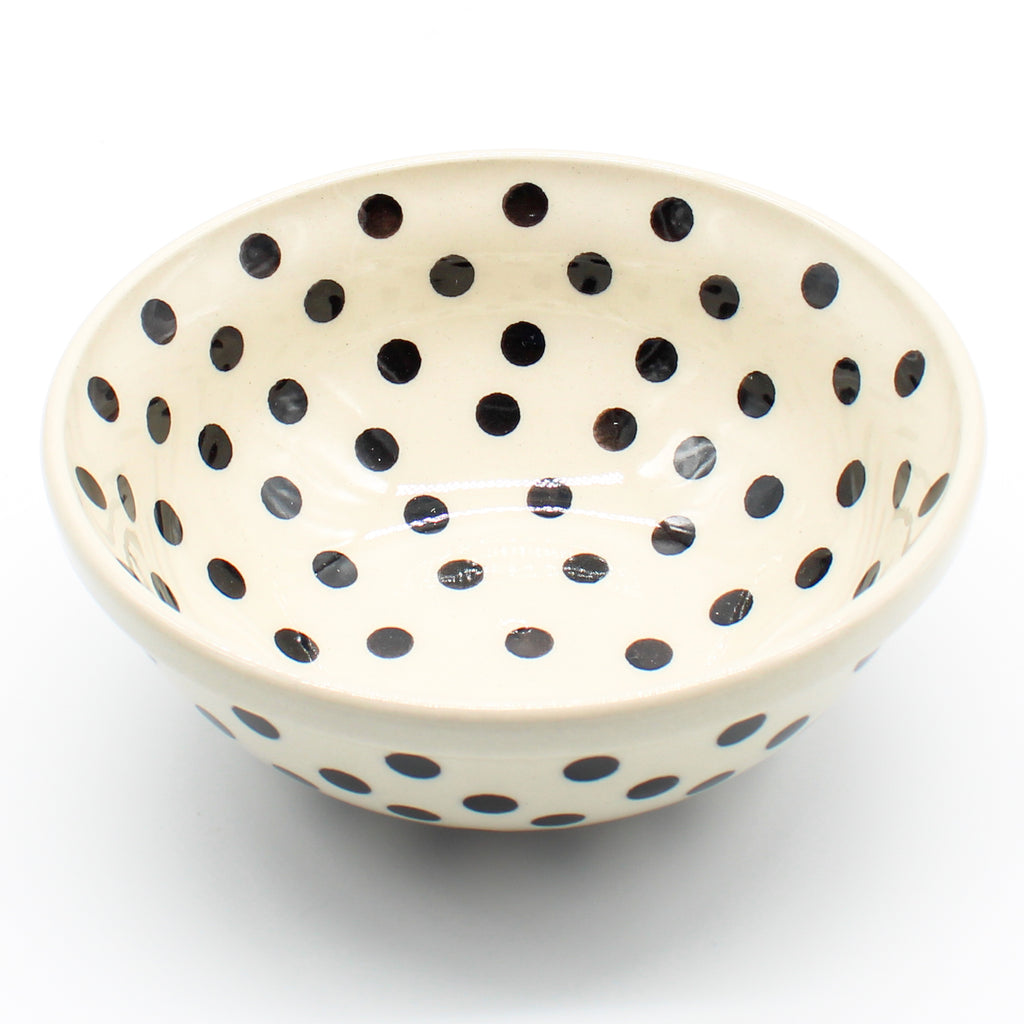 New Soup Bowl 20 oz in Black Polka-Dot